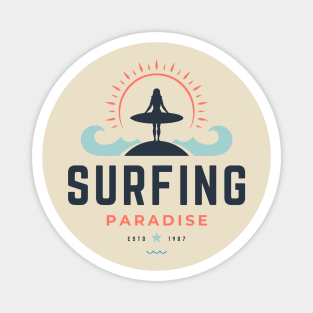 Surfing Paradise Surfer Surf Magnet